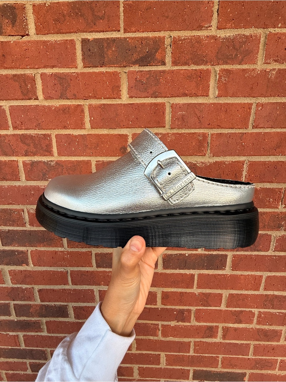 NEW Dr. Martens Laketen Slingback Mule | Metallic Tumble - Picture 6 of 12